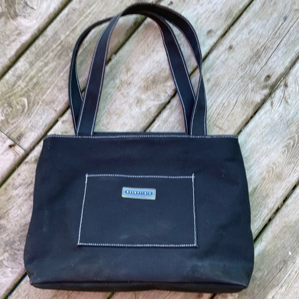 Essentials canvas shoulder bag w/attached mini bag